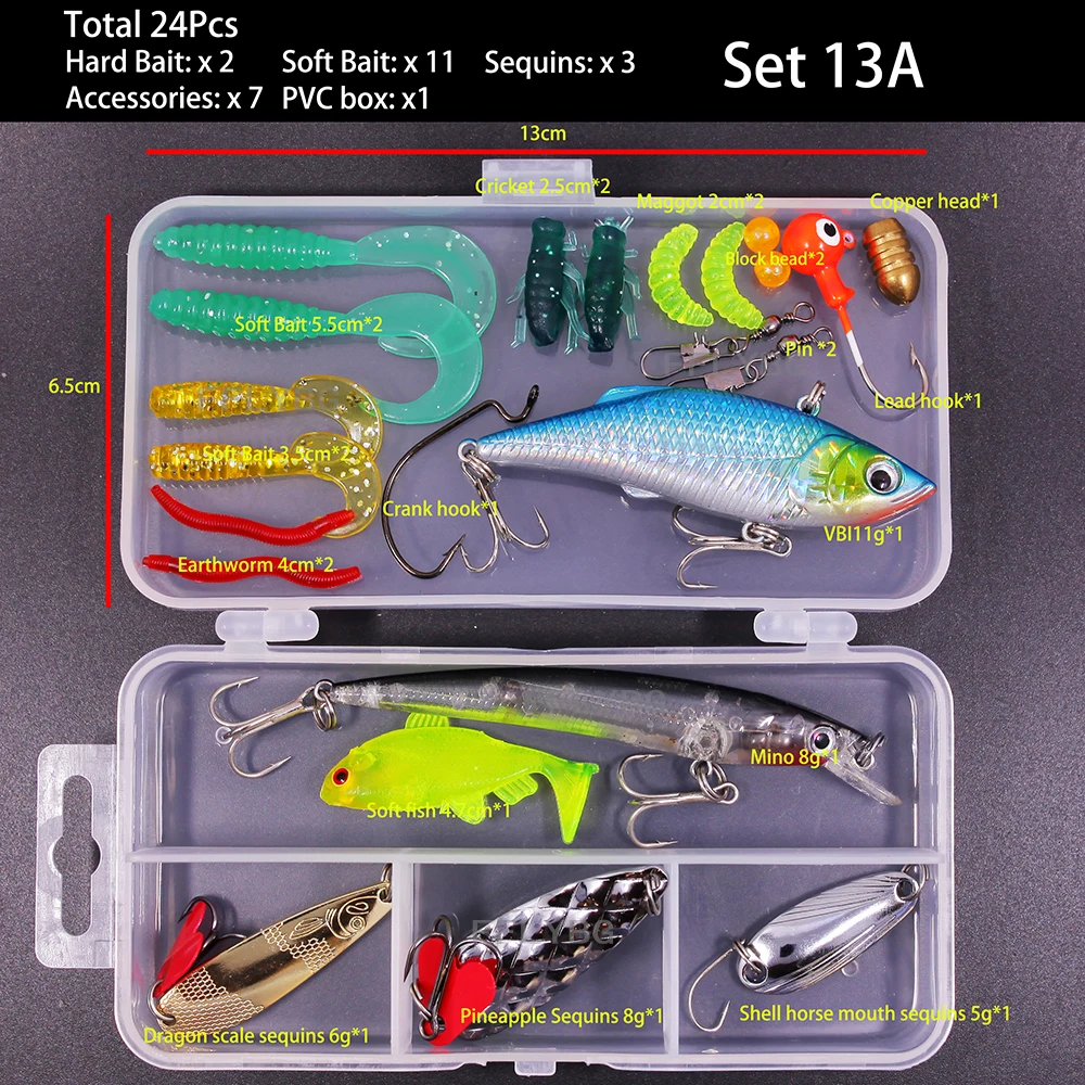 Mixed Lure Set with Tackle Box - Image 2