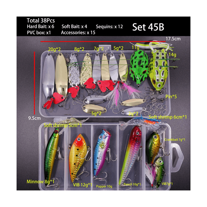Mixed Lure Set with Tackle Box - Image 4